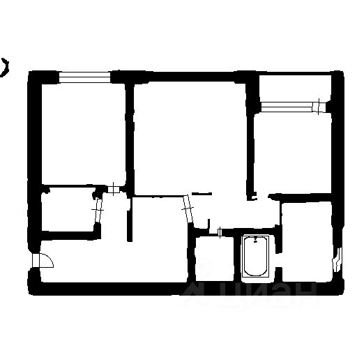 Планировка этой квартиры по данным Циан