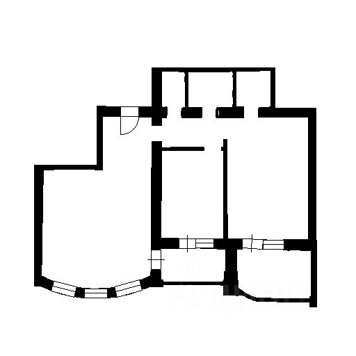 Планировка этой квартиры по данным Циан