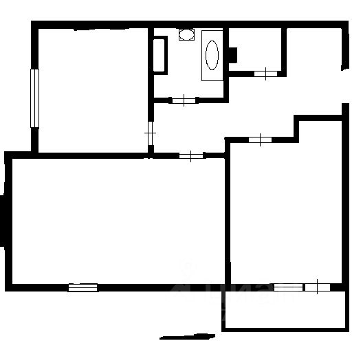 Планировка этой квартиры по данным Циан