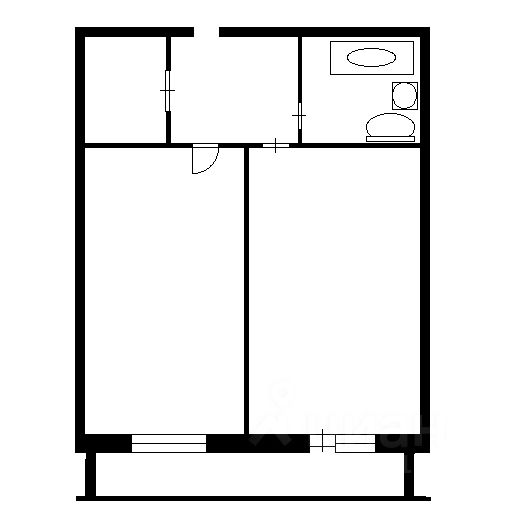 Планировка этой квартиры по данным Циан
