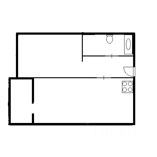 Планировка этой квартиры по данным Циан