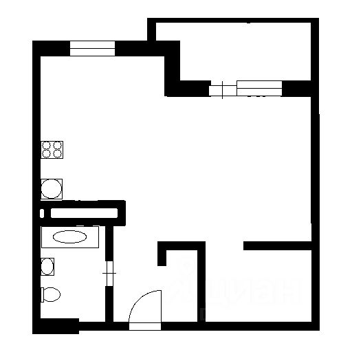 Планировка этой квартиры по данным Циан