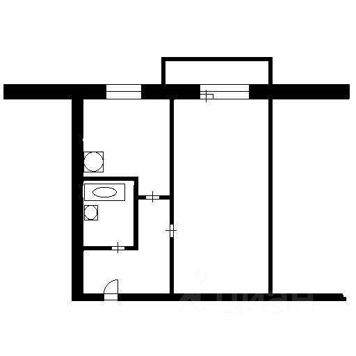 Планировка этой квартиры по данным Циан