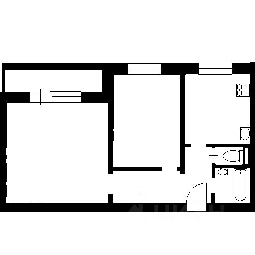 Планировка этой квартиры по данным Циан