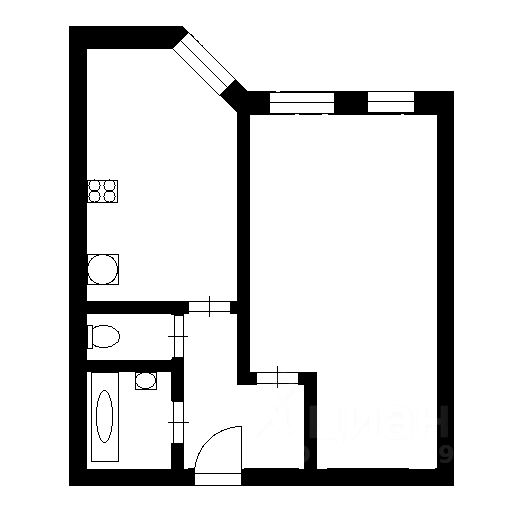 Планировка этой квартиры по данным Циан