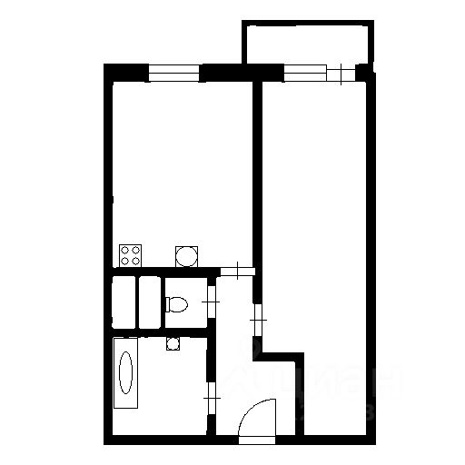 Планировка этой квартиры по данным Циан