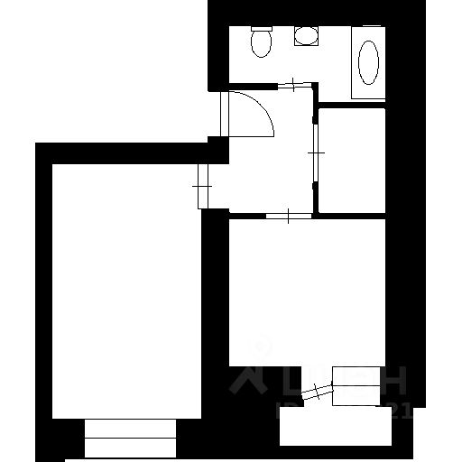 Планировка этой квартиры по данным Циан