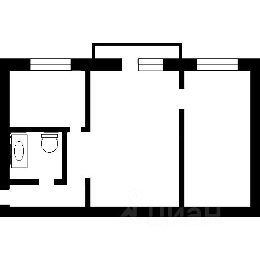 Планировка этой квартиры по данным Циан