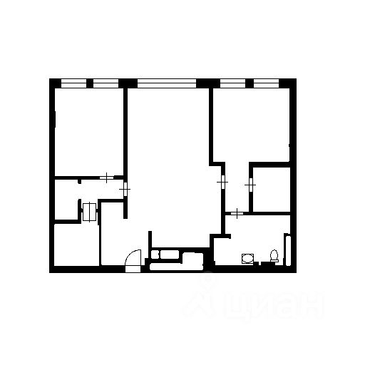 Планировка этой квартиры по данным Циан