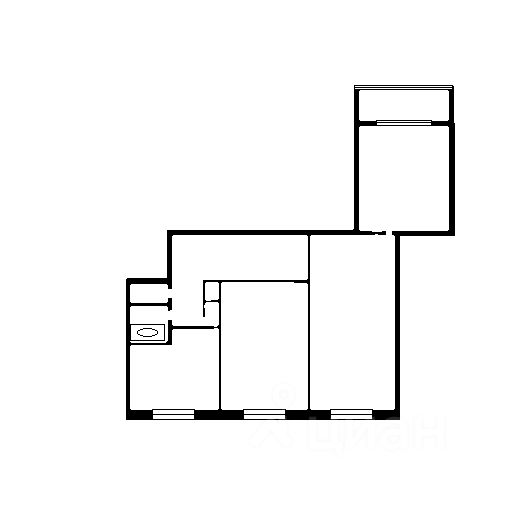 Планировка этой квартиры по данным Циан