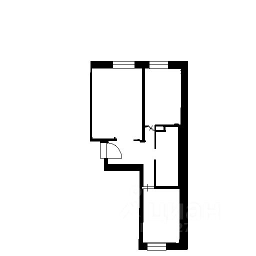 Планировка этой квартиры по данным Циан