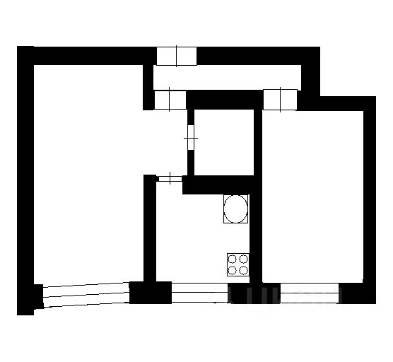 Планировка этой квартиры по данным Циан