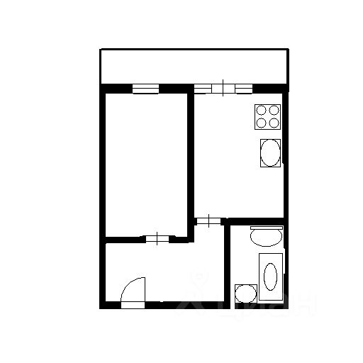 Планировка этой квартиры по данным Циан