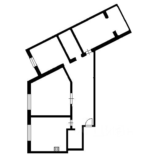 Планировка этой квартиры по данным Циан