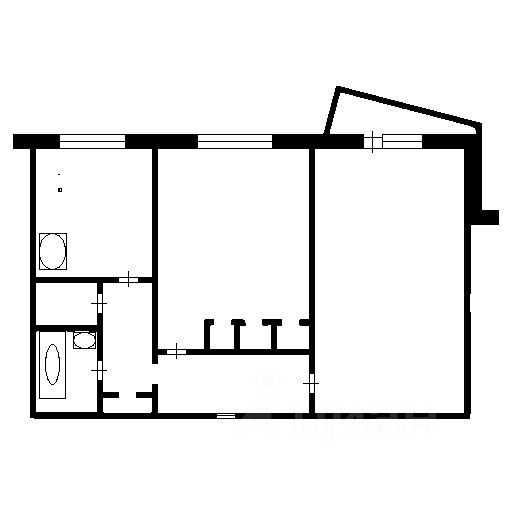 Планировка этой квартиры по данным Циан