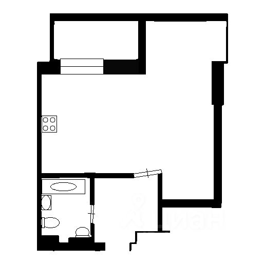 Планировка этой квартиры по данным Циан