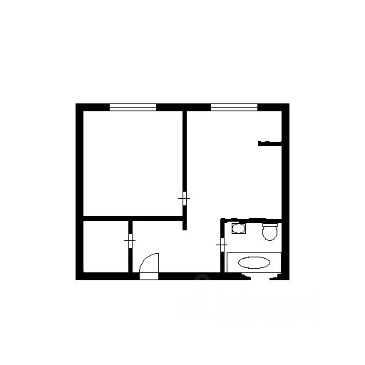 Планировка этой квартиры по данным Циан