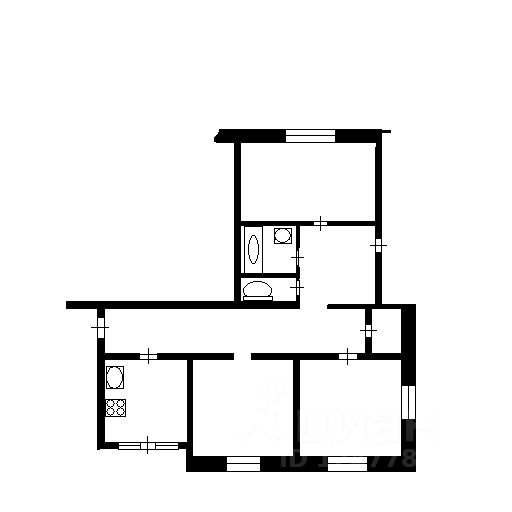 Планировка этой квартиры по данным Циан