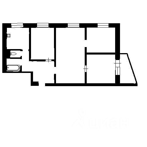 Планировка этой квартиры по данным Циан