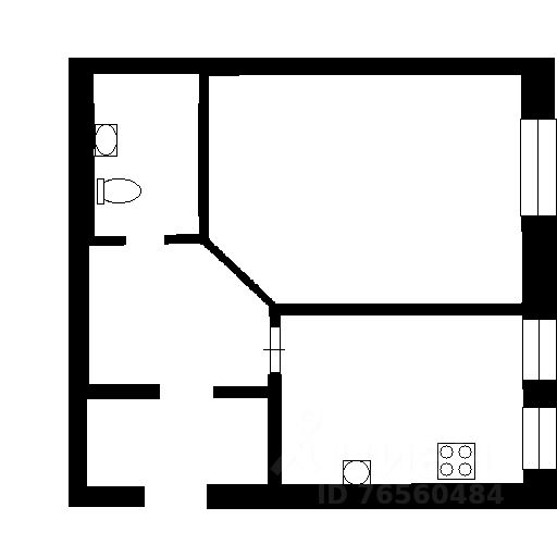 Планировка этой квартиры по данным Циан