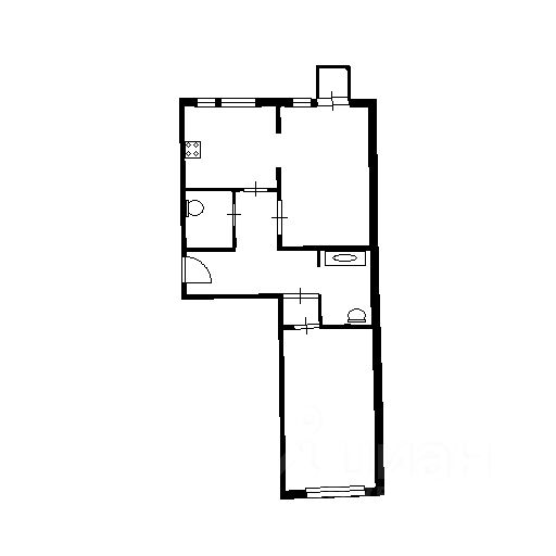 Планировка этой квартиры по данным Циан