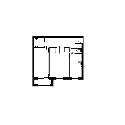 Планировка этой квартиры по данным Циан