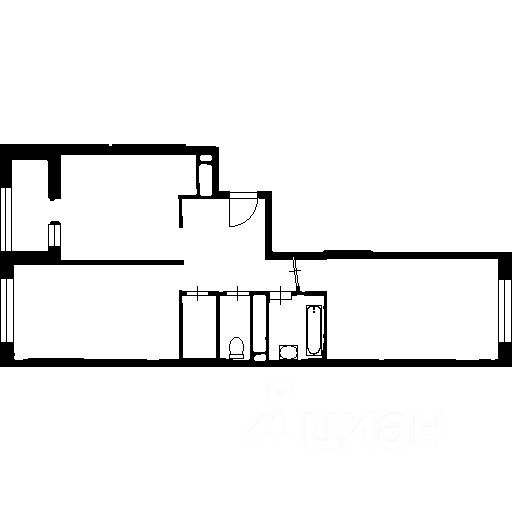Планировка этой квартиры по данным Циан