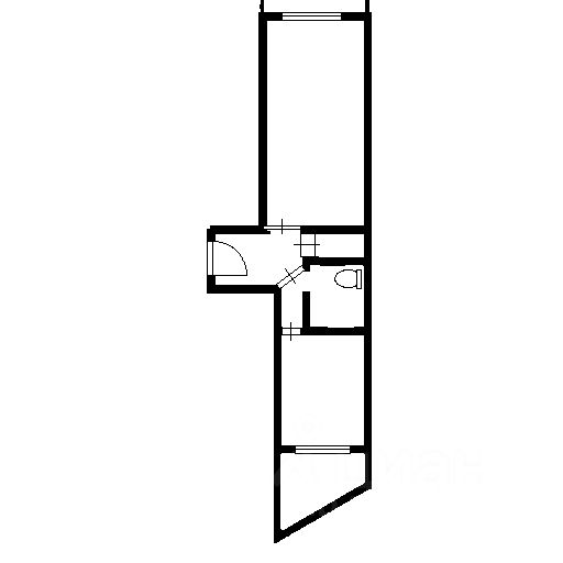 Планировка этой квартиры по данным Циан