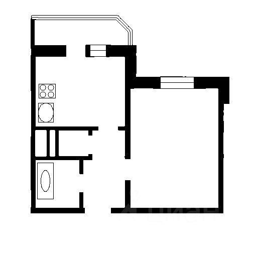 Планировка этой квартиры по данным Циан