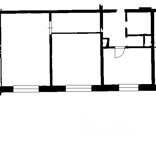 Планировка этой квартиры по данным Циан