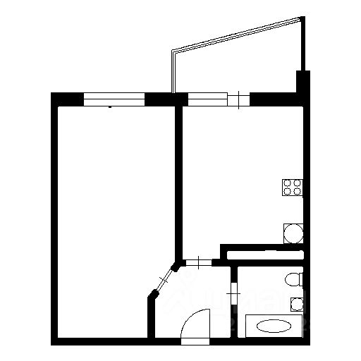 Планировка этой квартиры по данным Циан