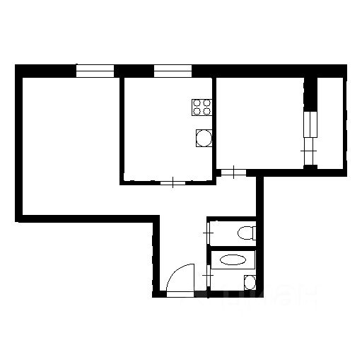 Планировка этой квартиры по данным Циан