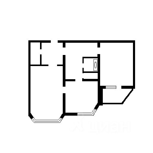 Планировка этой квартиры по данным Циан