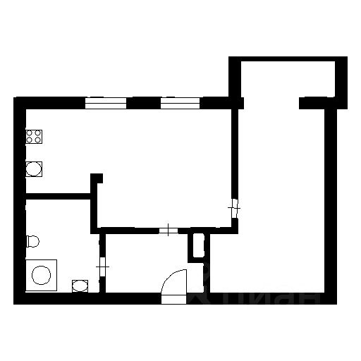 Планировка этой квартиры по данным Циан
