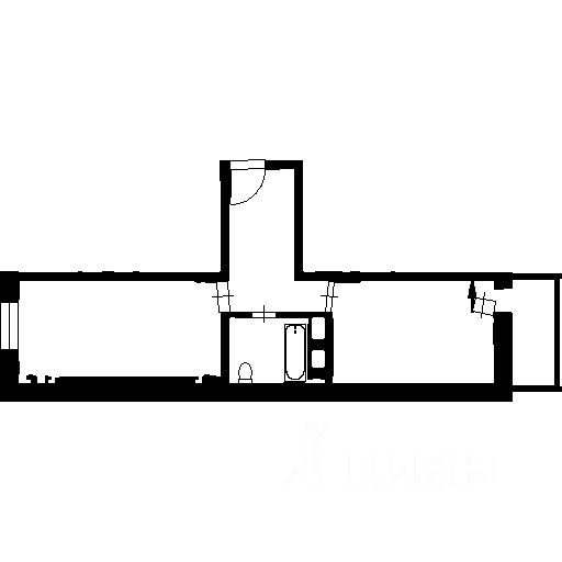 Планировка этой квартиры по данным Циан
