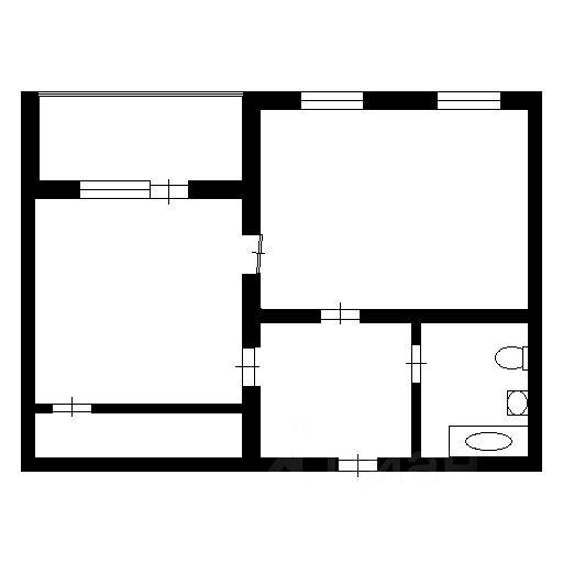 Планировка этой квартиры по данным Циан