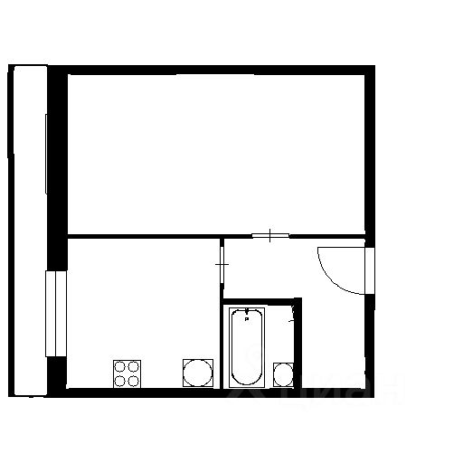 Планировка этой квартиры по данным Циан