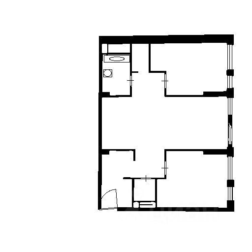 Планировка этой квартиры по данным Циан