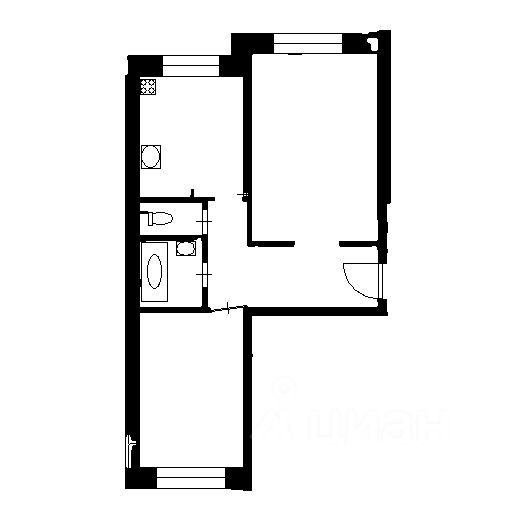 Планировка этой квартиры по данным Циан