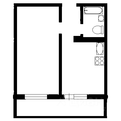 Планировка этой квартиры по данным Циан
