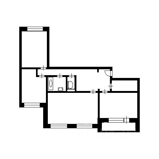 Планировка этой квартиры по данным Циан
