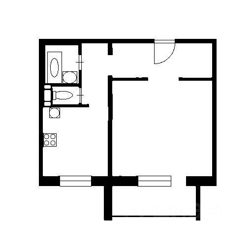 Планировка этой квартиры по данным Циан