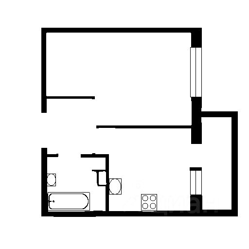 Планировка этой квартиры по данным Циан