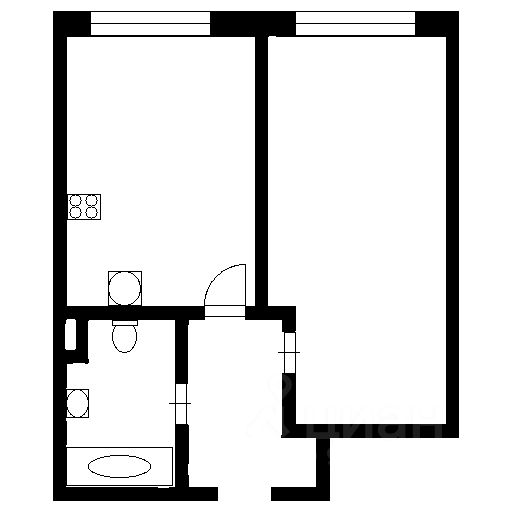 Планировка этой квартиры по данным Циан