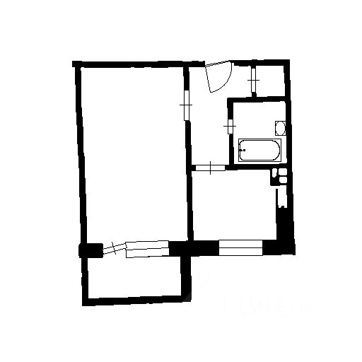 Планировка этой квартиры по данным Циан