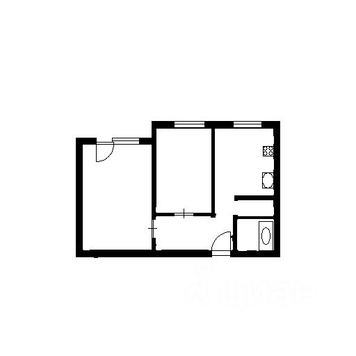 Планировка этой квартиры по данным Циан
