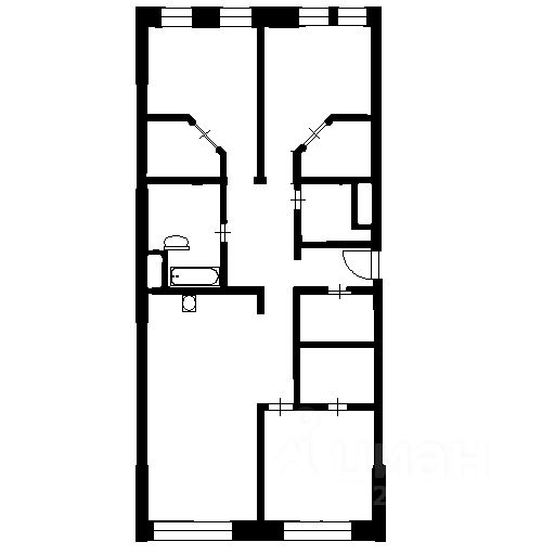 Планировка этой квартиры по данным Циан