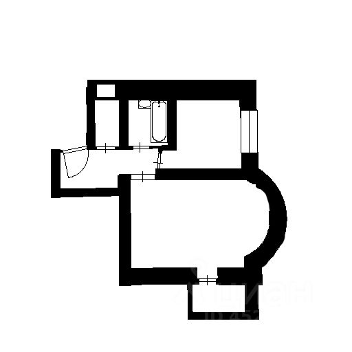 Планировка этой квартиры по данным Циан