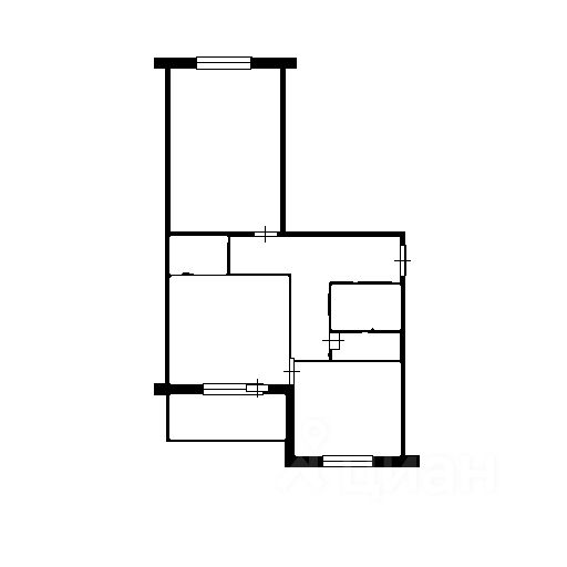 Планировка этой квартиры по данным Циан