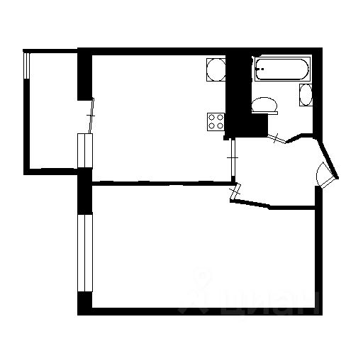 Планировка этой квартиры по данным Циан